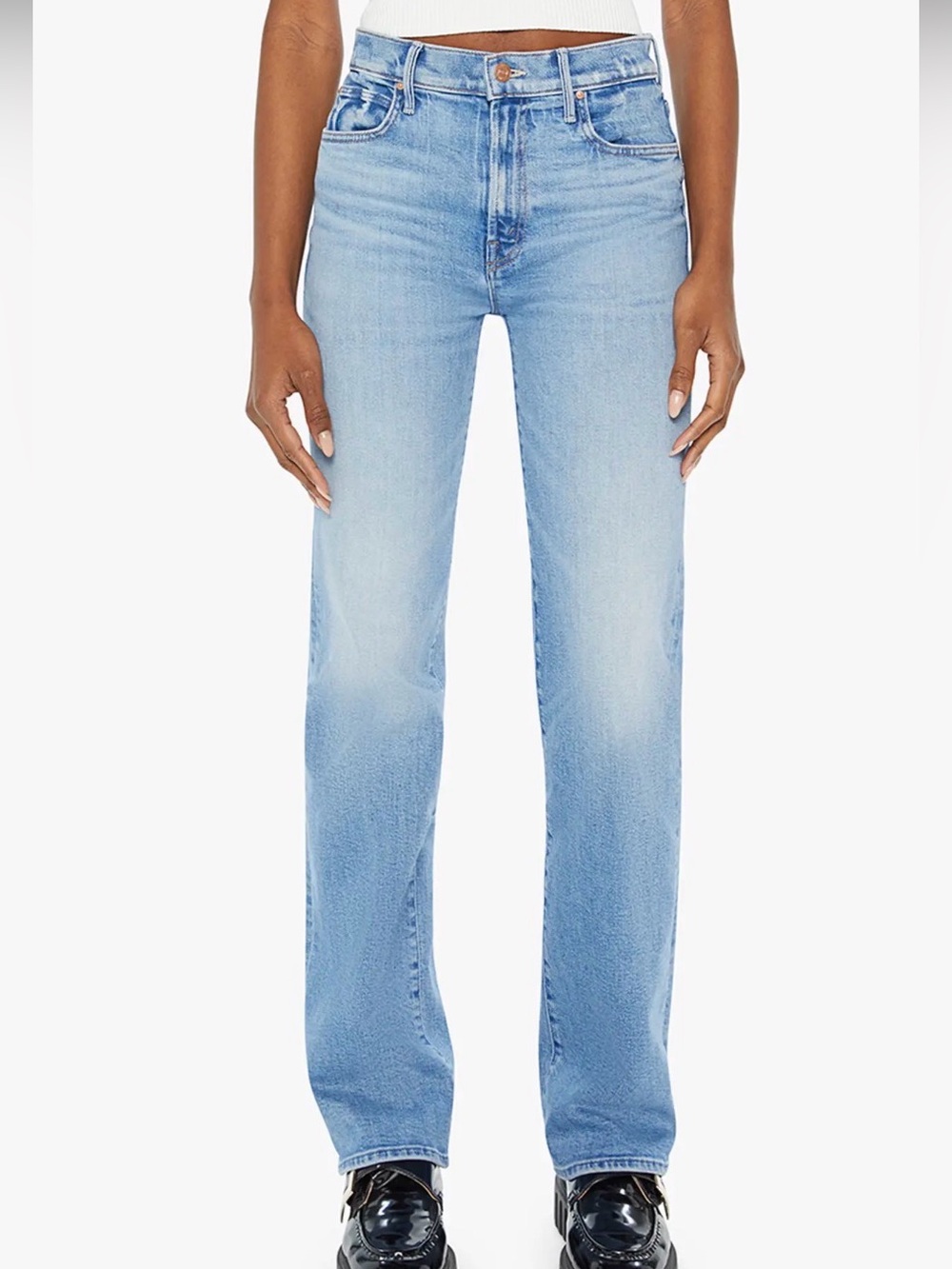 MOTHER The Kick It High Waist Straight Leg Jeans Baggy Fit 26